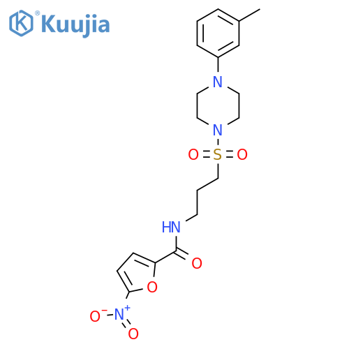 N-(3-{[4-(3-methylphenyl)piperazin-1-yl]sulfonyl}propyl)-5-nitrofuran-2-carboxamide structure