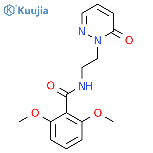 2,6-dimethoxy-N-[2-(6-oxo-1,6-dihydropyridazin-1-yl)ethyl]benzamide structure