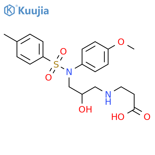 3-({2-hydroxy-3-[N-(4-methoxyphenyl)4-methylbenzenesulfonamido]propyl}amino)propanoic acid structure