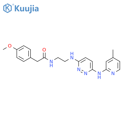 2-(4-methoxyphenyl)-N-[2-({6-[(4-methylpyridin-2-yl)amino]pyridazin-3-yl}amino)ethyl]acetamide structure