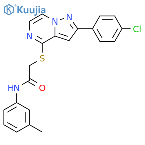2-{[2-(4-chlorophenyl)pyrazolo[1,5-a]pyrazin-4-yl]sulfanyl}-N-(3-methylphenyl)acetamide structure