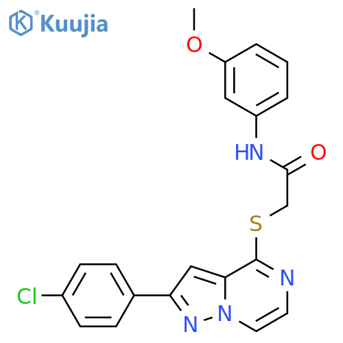 2-{[2-(4-chlorophenyl)pyrazolo[1,5-a]pyrazin-4-yl]sulfanyl}-N-(3-methoxyphenyl)acetamide structure