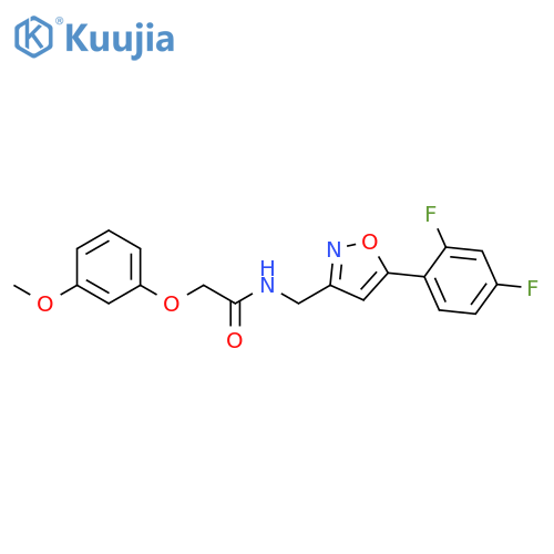 N-{[5-(2,4-difluorophenyl)-1,2-oxazol-3-yl]methyl}-2-(3-methoxyphenoxy)acetamide structure