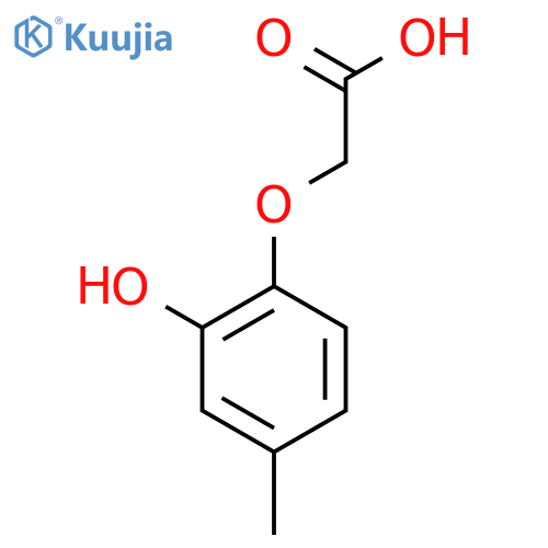 2-(2-hydroxy-4-methylphenoxy)acetic acid structure