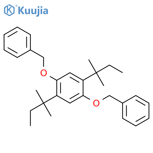 Benzene, 1,4-bis(1,1-dimethylpropyl)-2,5-bis(phenylmethoxy)- structure