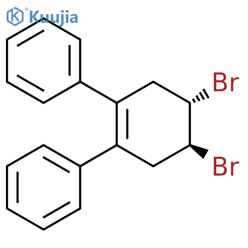 Benzene, 1,1'-(4,5-dibromo-1-cyclohexene-1,2-diyl)bis-, trans- (9CI) structure