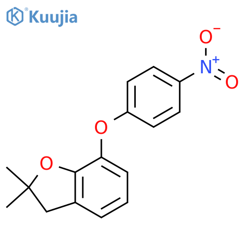 2,2-dimethyl-7-(4-nitrophenoxy)-2,3-dihydro-1-benzofuran structure