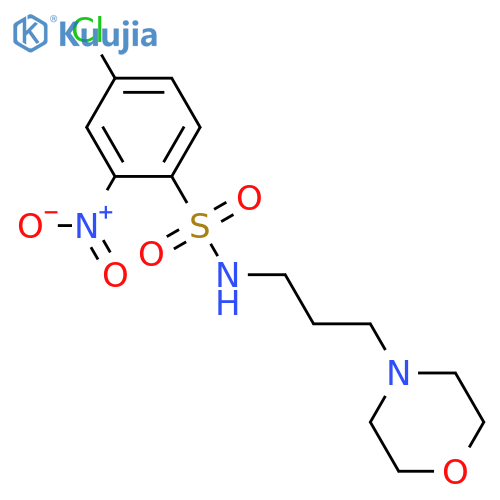 4-chloro-N-(3-morpholin-4-ylpropyl)-2-nitrobenzenesulfonamide structure