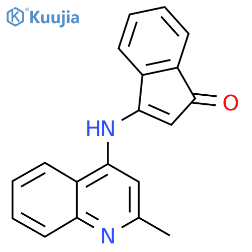 1H-Inden-1-one, 3-[(2-methyl-4-quinolinyl)amino]- structure