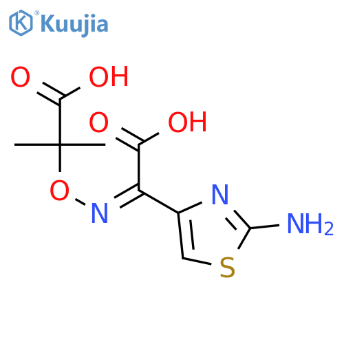 (aZ)-2-Amino-a-(1-carboxy-1-methylethoxy)imino-4-thiazoleacetic Acid structure