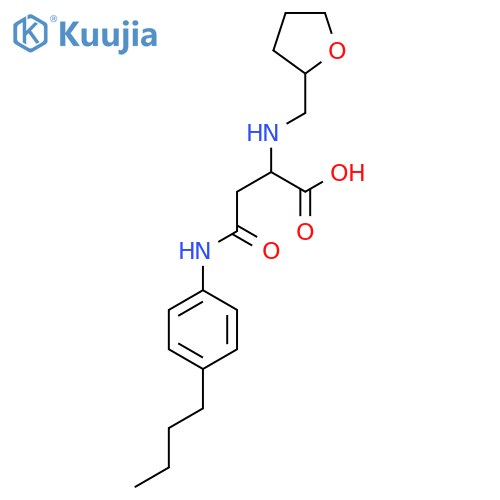 3-[(4-butylphenyl)carbamoyl]-2-{[(oxolan-2-yl)methyl]amino}propanoic acid structure