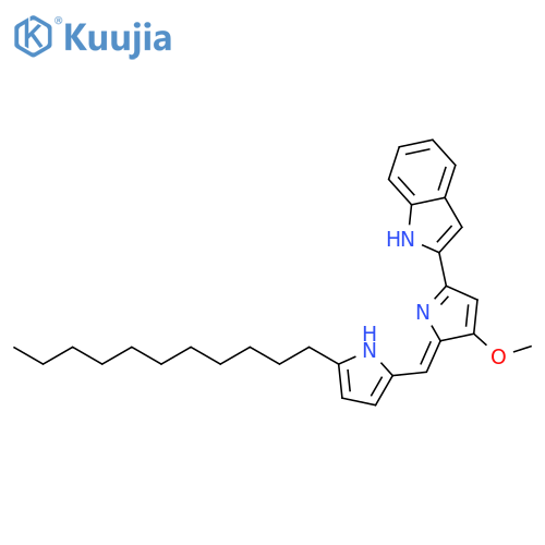 1H-Indole, 2-[3-methoxy-2-[(5-undecyl-1H-pyrrol-2-yl)methylene]-2H-pyrrol-5-yl]- structure