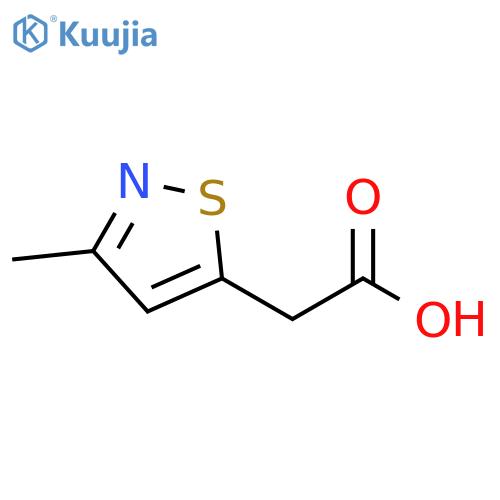 2-(3-methyl-1,2-thiazol-5-yl)acetic acid structure