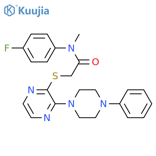 N-(4-fluorophenyl)-N-methyl-2-{[3-(4-phenylpiperazin-1-yl)pyrazin-2-yl]sulfanyl}acetamide structure