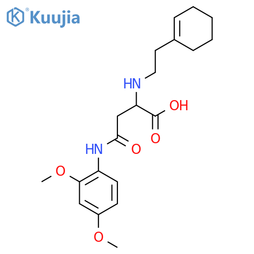 2-{[2-(cyclohex-1-en-1-yl)ethyl]amino}-3-[(2,4-dimethoxyphenyl)carbamoyl]propanoic acid structure