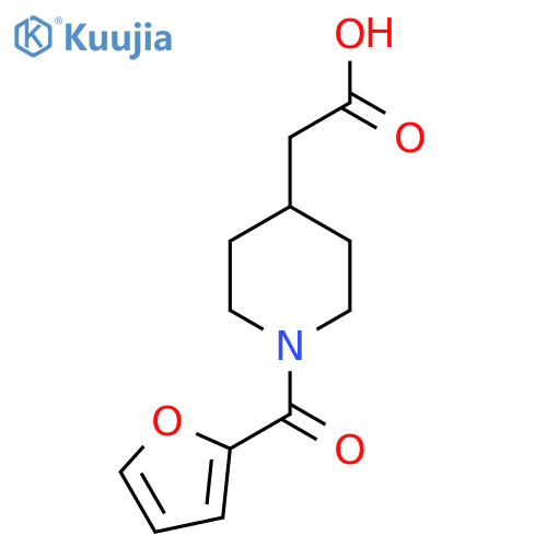 2-[1-(Furan-2-carbonyl)piperidin-4-yl]acetic acid structure