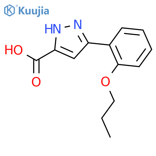 5-(2-Propoxy-phenyl)-2H-pyrazole-3-carboxylic acid structure
