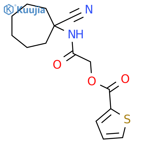 [(1-Cyanocycloheptyl)carbamoyl]methyl thiophene-2-carboxylate structure