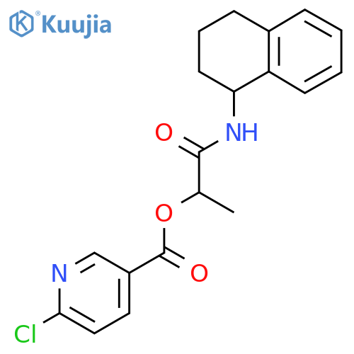 1-[(1,2,3,4-Tetrahydronaphthalen-1-yl)carbamoyl]ethyl 6-chloropyridine-3-carboxylate structure