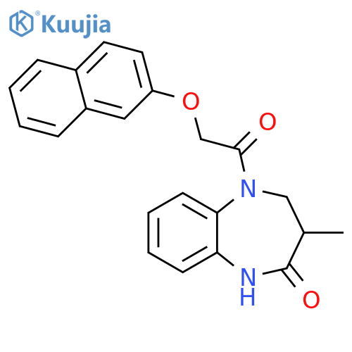 3-methyl-5-[2-(naphthalen-2-yloxy)acetyl]-2,3,4,5-tetrahydro-1H-1,5-benzodiazepin-2-one structure