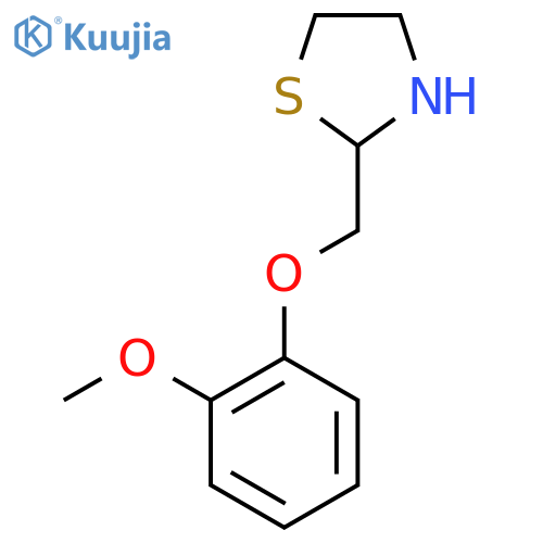 2-((2-Methoxyphenoxy)methyl)thiazolidine structure