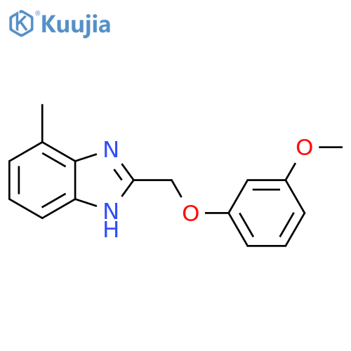 2-[(3-methoxyphenoxy)methyl]-4-methyl-1H-1,3-benzodiazole structure