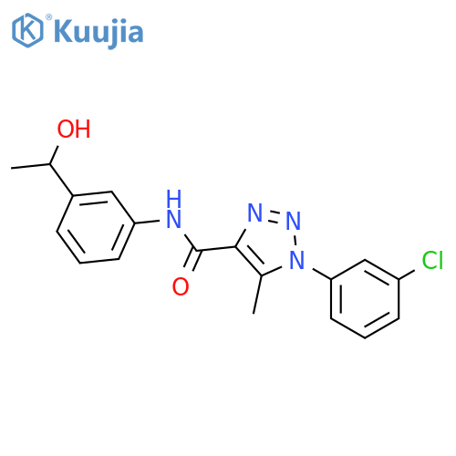 1-(3-chlorophenyl)-N-[3-(1-hydroxyethyl)phenyl]-5-methyl-1H-1,2,3-triazole-4-carboxamide structure