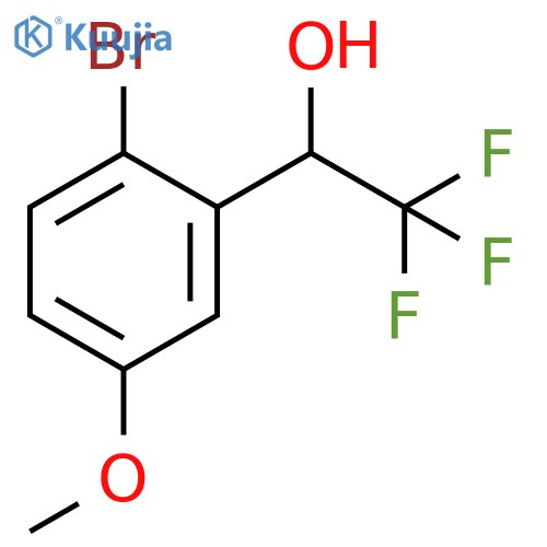 1-(2-bromo-5-methoxyphenyl)-2,2,2-trifluoroethan-1-ol structure
