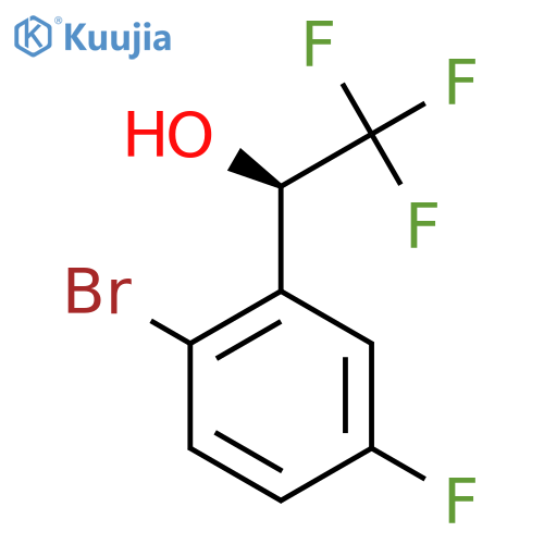 (1R)-1-(2-bromo-5-fluorophenyl)-2,2,2-trifluoroethan-1-ol structure