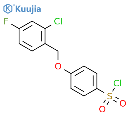 4-((2-Chloro-4-fluorobenzyl)oxy)-benzene-1-sulfonyl chloride structure