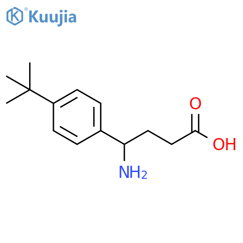 4-amino-4-(4-tert-butylphenyl)butanoic acid structure