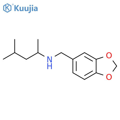 [(2H-1,3-benzodioxol-5-yl)methyl](4-methylpentan-2-yl)amine structure