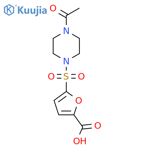 5-[(4-Acetylpiperazin-1-yl)sulfonyl]furan-2-carboxylic acid structure