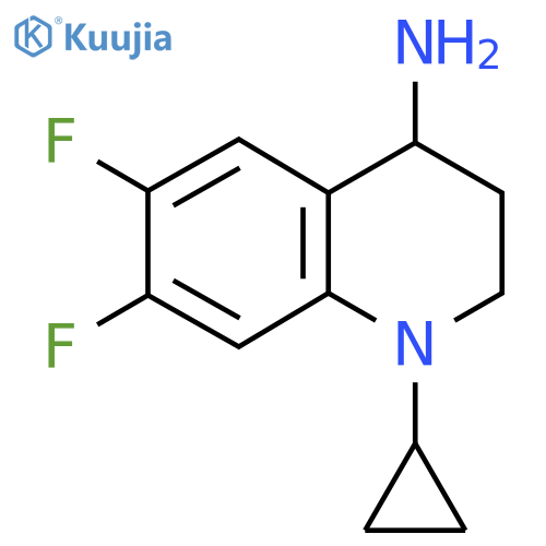 1-Cyclopropyl-6,7-difluoro-1,2,3,4-tetrahydroquinolin-4-amine structure