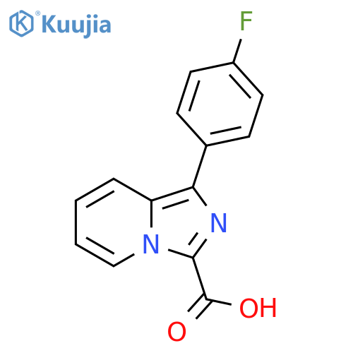 1-(4-fluorophenyl)imidazo1,5-apyridine-3-carboxylic acid structure