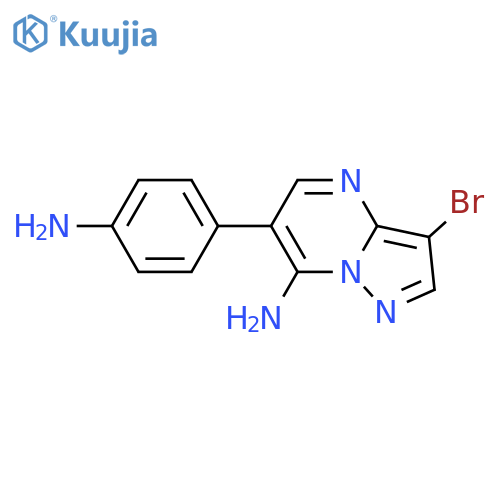6-(4-aminophenyl)-3-bromopyrazolo[1,5-a]pyrimidin-7-amine structure