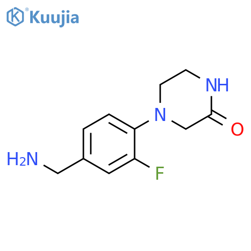 4-4-(aminomethyl)-2-fluorophenylpiperazin-2-one structure