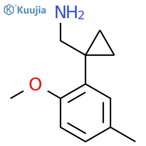 1-(2-methoxy-5-methylphenyl)cyclopropylmethanamine structure