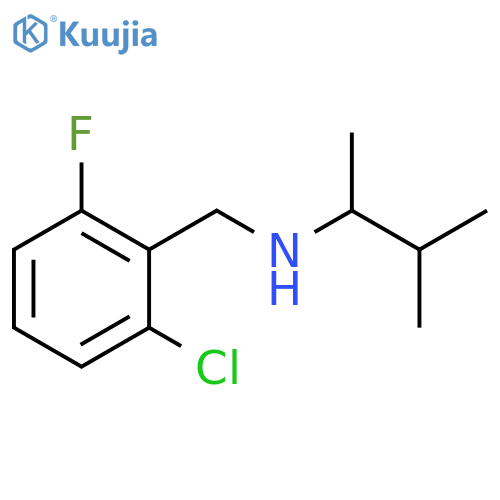 (2-chloro-6-fluorophenyl)methyl(3-methylbutan-2-yl)amine structure