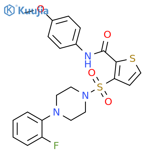 3-{[4-(2-fluorophenyl)piperazin-1-yl]sulfonyl}-N-(4-methoxyphenyl)thiophene-2-carboxamide structure