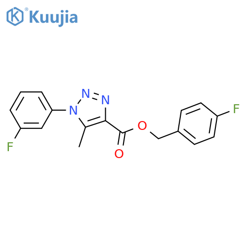 (4-fluorophenyl)methyl 1-(3-fluorophenyl)-5-methyl-1H-1,2,3-triazole-4-carboxylate structure