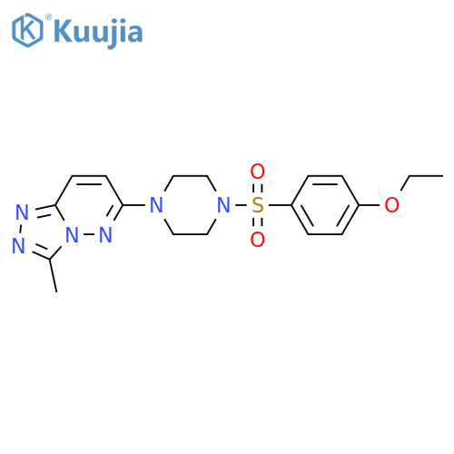 1-(4-ethoxybenzenesulfonyl)-4-{3-methyl-[1,2,4]triazolo[4,3-b]pyridazin-6-yl}piperazine structure