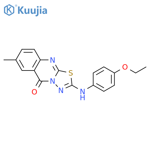 2-[(4-ethoxyphenyl)amino]-7-methyl-5H-[1,3,4]thiadiazolo[2,3-b]quinazolin-5-one structure