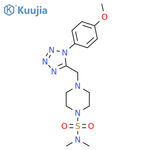 4-{[1-(4-methoxyphenyl)-1H-1,2,3,4-tetrazol-5-yl]methyl}-N,N-dimethylpiperazine-1-sulfonamide structure