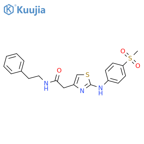 2-{2-[(4-methanesulfonylphenyl)amino]-1,3-thiazol-4-yl}-N-(2-phenylethyl)acetamide structure