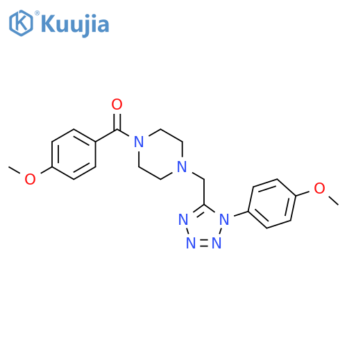 1-(4-methoxybenzoyl)-4-{[1-(4-methoxyphenyl)-1H-1,2,3,4-tetrazol-5-yl]methyl}piperazine structure