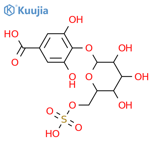 Benzoic acid, 3,5-dihydroxy-4-[(6-O-sulfo-β-D-allopyranosyl)oxy]- structure