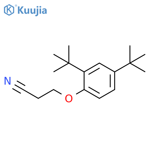 3-(2,4-di-tert-butylphenoxy)propanenitrile structure