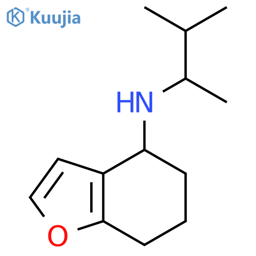 N-(3-methylbutan-2-yl)-4,5,6,7-tetrahydro-1-benzofuran-4-amine structure