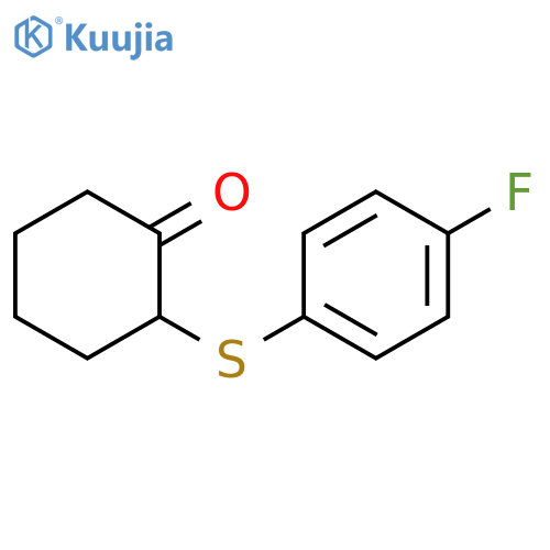 2-(4-fluorophenyl)sulfanylcyclohexan-1-one structure